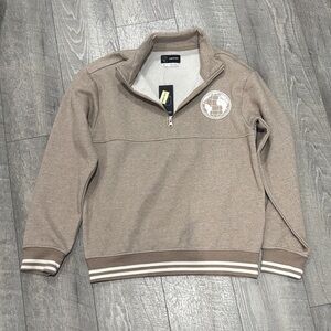 Original Use Tan Zip-Up Sweater